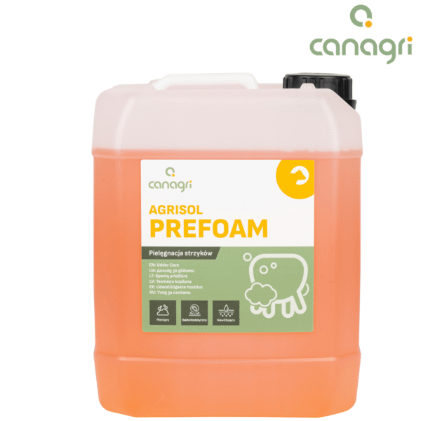 Pianowy płyn do mycia wymion Agrisol PreFoam 70, 5 kg, Can Agri