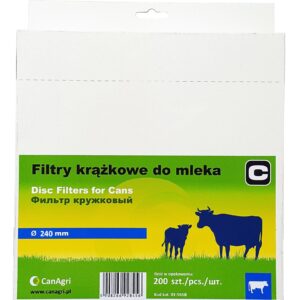 Filtr krążkowy do mleka, śr. 240 mm, 200 szt., Can Agri