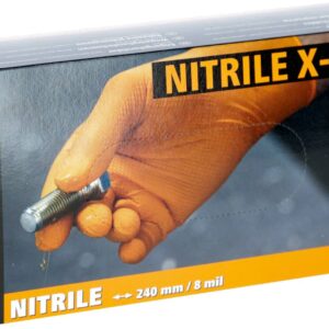 Rękawice nitrylowe Nitrile X-Grip 240 mm, rozmiar XXL, pomarańczowe, 50 szt., Kerbl