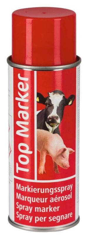Spray do znakowania zwierząt, TopMarker 500 ml, czerwony