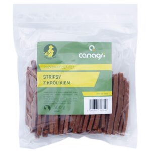 Przysmak dla psa, stripsy z królikiem, 500 g, Can Agri