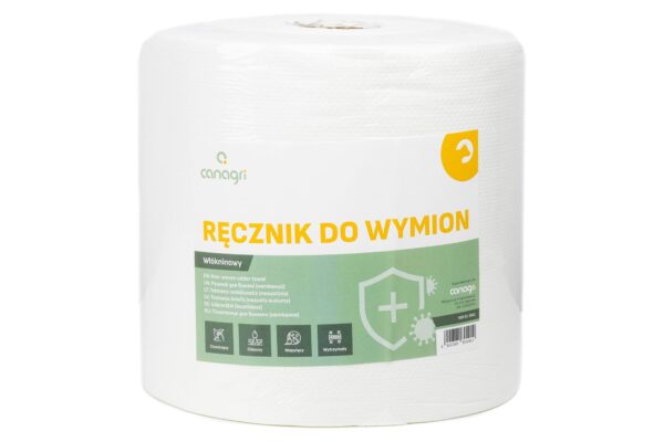 Włókninowy ręcznik do wymion, niepylący, 60 g/m2, 1800 g, 26 x 25 cm, Can Agri