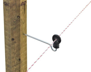 Izolator dystansowy do drutu, plecionki i linki, z trzpieniem 22cm Kerbl
