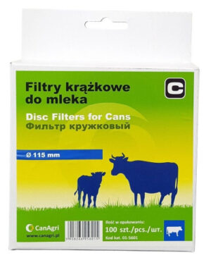 Filtr krążkowy do mleka, śr. 115mm 100szt.