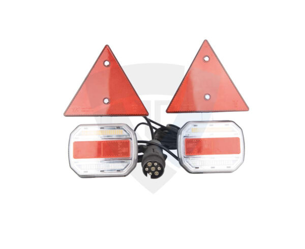 Lampy zespolone LED z dynamicznym kierunkowskazem z trójkątem 12-24V