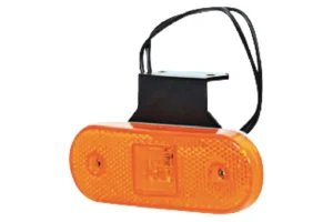 Lampa obrysowa LED, prostokątna, 12/24V z przewodem i uchwytem Kramp