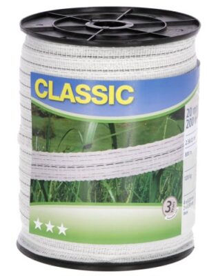 Taśma ogrodzeniowa CLASSIC 200mx20mm biała