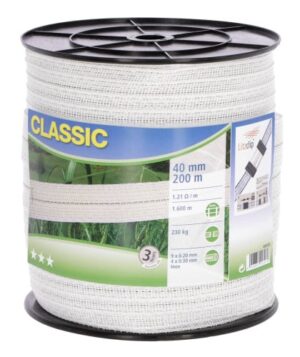 Taśma ogrodzeniowa CLASSIC, 200mx40mm