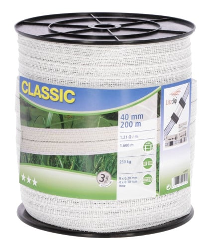 Taśma ogrodzeniowa CLASSIC, 200mx40mm