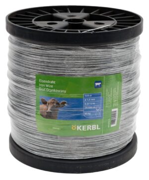 Drut ocynkowany do ogrodzeń elektrycznych, mała szpula, 1,6 mm, 500 m, Kerbl