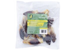 Przysmak dla psa, królicze uszy faszerowane kaczką, 500 g, Canagri
