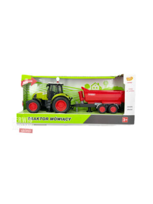 Traktor mówiący/ 36cm z przyczepą /św/dźw