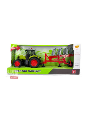 Farma Traktor mówiący z przyczepą